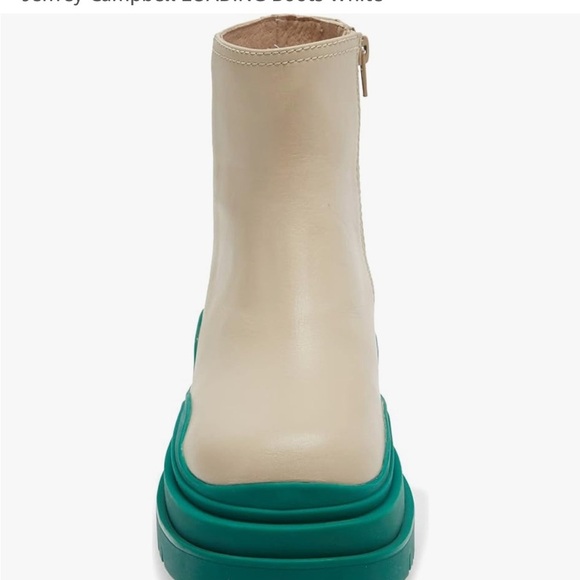 Jeffrey Campbell Women's Loading boots in  Cream and Green - Picture 5 of 8